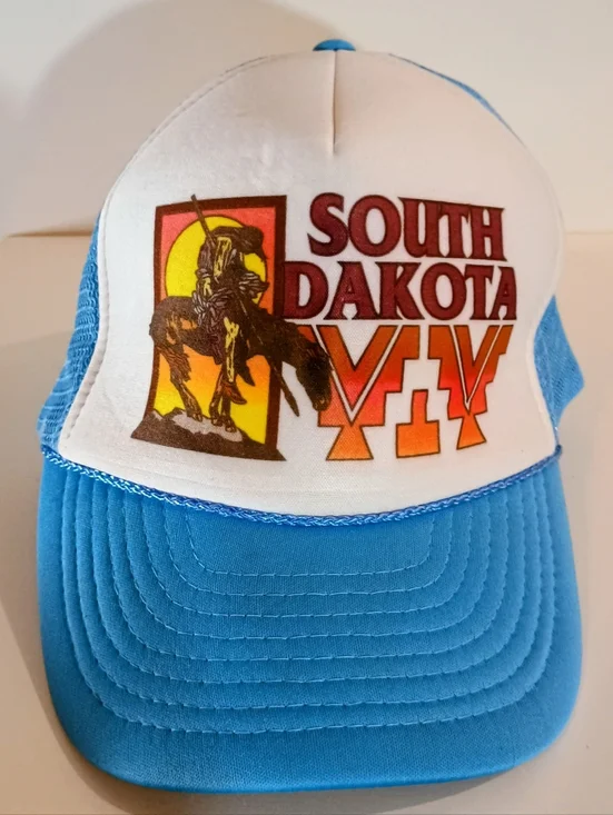 Vintage Trucker Blue Mesh Snap Back South Dakota Western - Picture 2 of 5